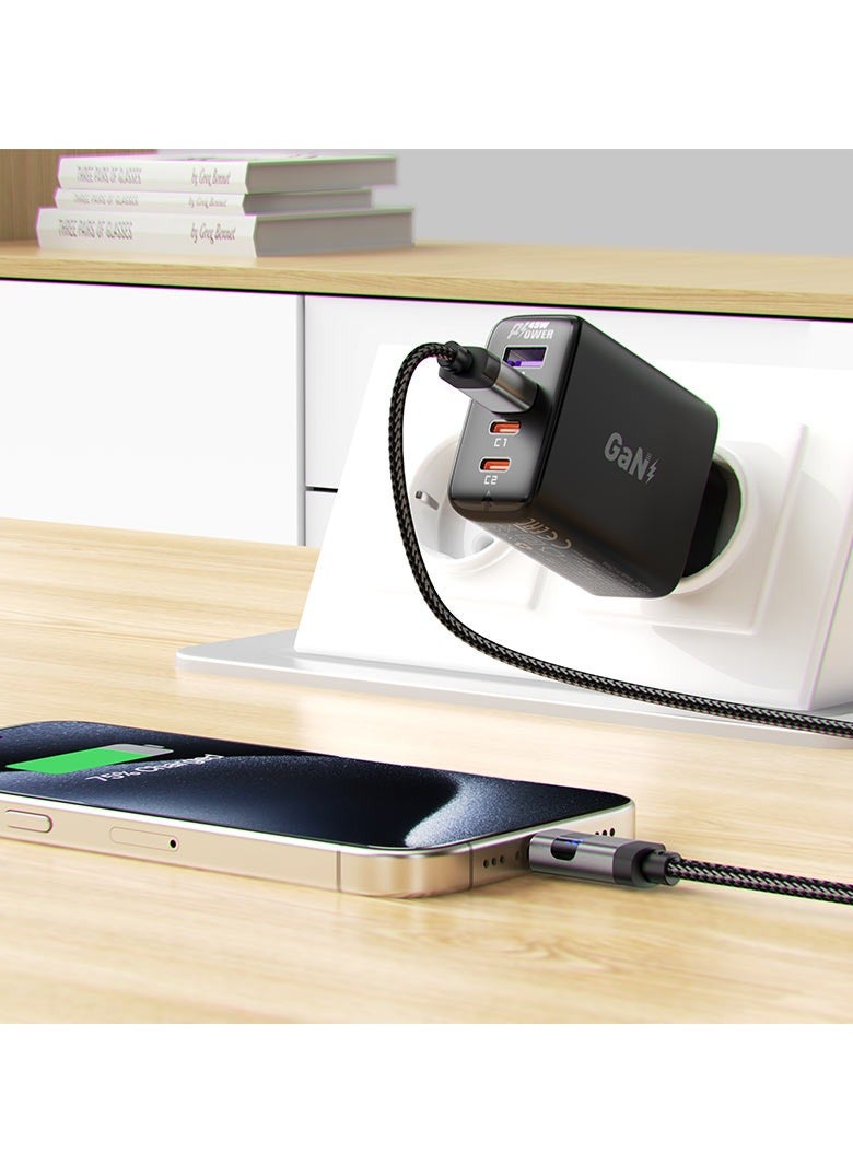 أسيفاست ACEFAST C15-04 كابل بيانات شحن USB-A إلى USB-C بقدرة 66 وات مع شاشة عرض - Image 5