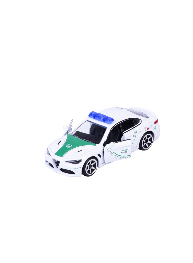 Majorette Dubai Police Single Pack Die Cast – ALFA ROMEO GIULA (1:64 Scale) – Die-Cast Toy Car for Kids & Collectors - Image 3