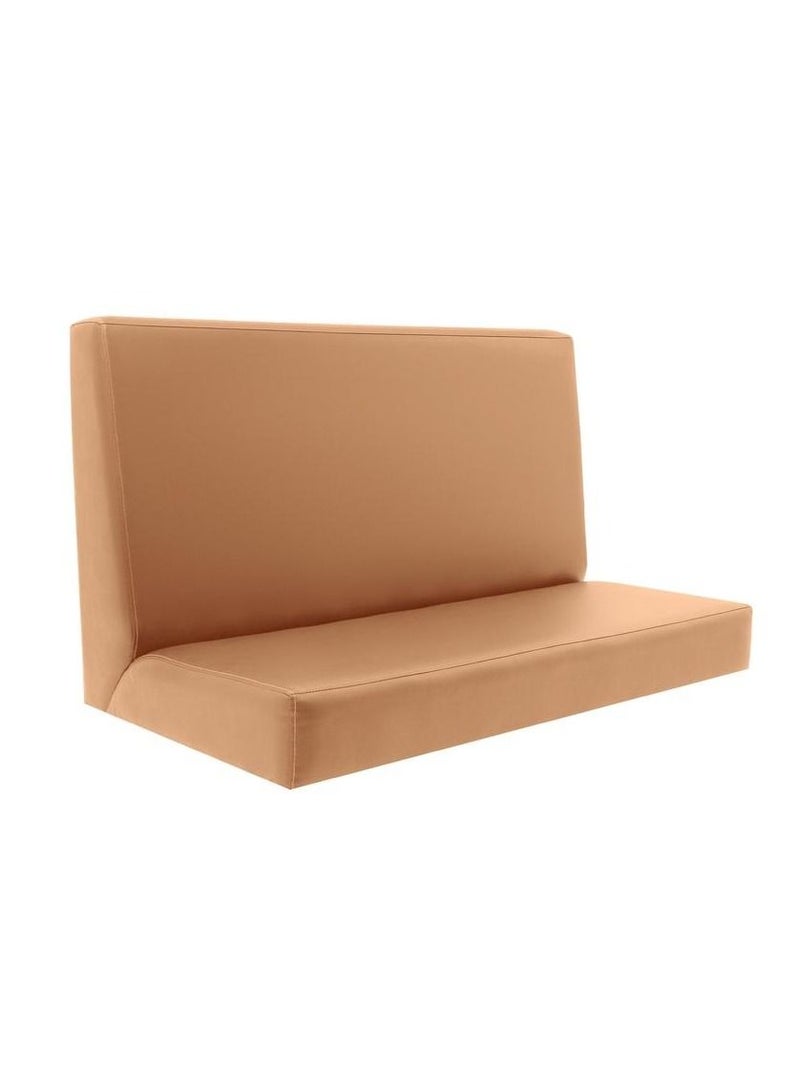 TRAMONTINA Since 1911,Made in Brazil- Piazza Booth Cushion With Smooth Beige Leatherette Upholstery  - Image 1