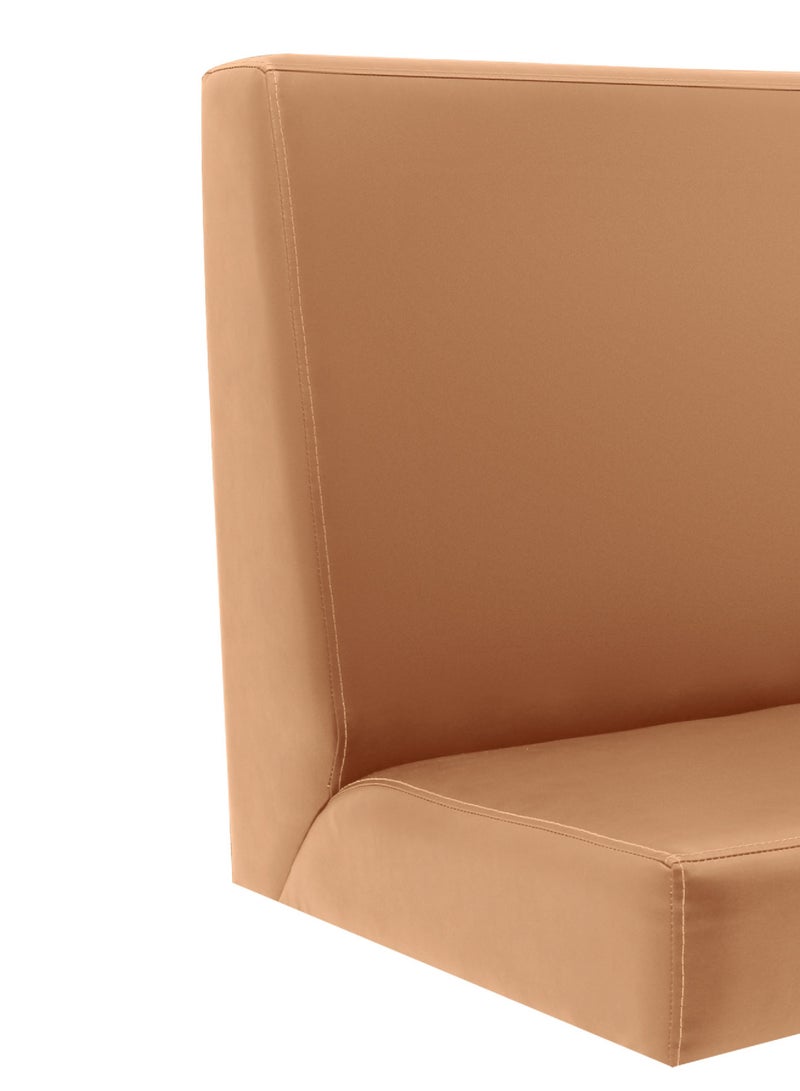 TRAMONTINA Since 1911,Made in Brazil- Piazza Booth Cushion With Smooth Beige Leatherette Upholstery  - Image 2