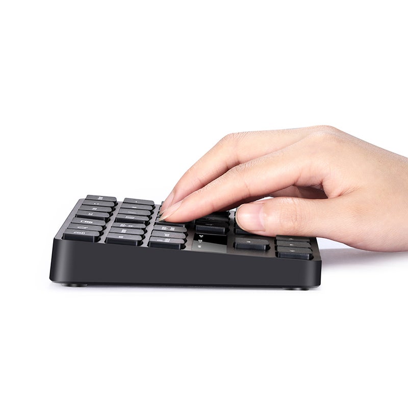 2.4G Wireless Digital Keyboard 35 Keys USB Numeric Keypad USB Charging Keyboard for Laptop PC Desktop Black - Image 4