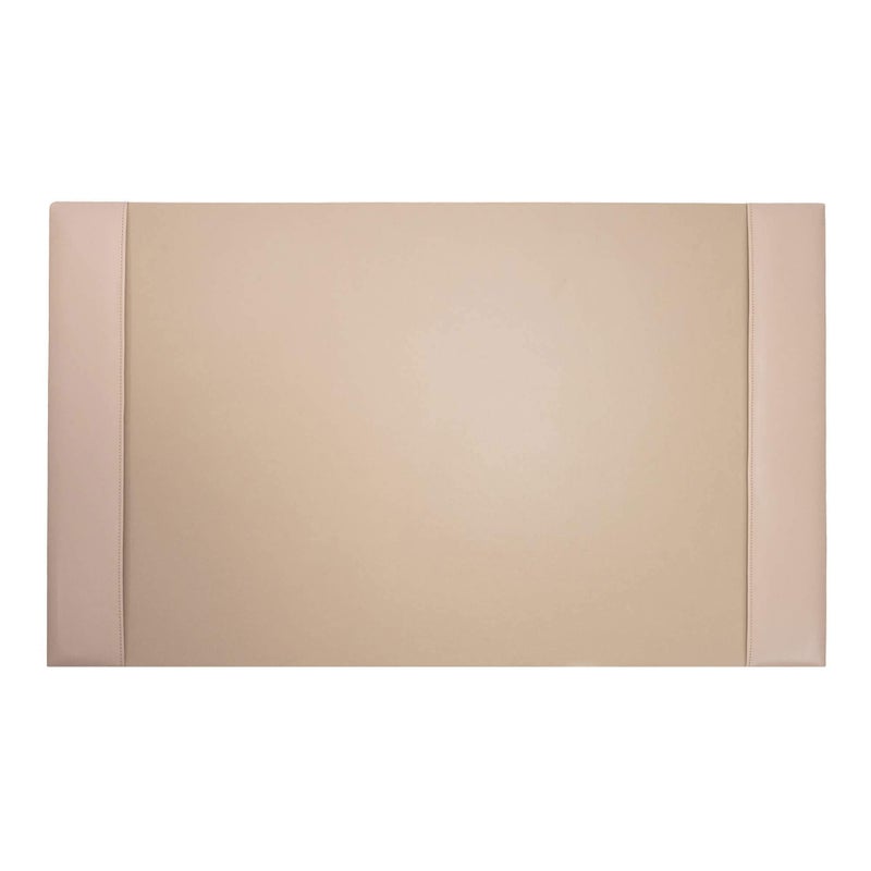 Dacasso White Latte Bonded Leather 30" x 18" Side-Rail Desk Pad - Image 1