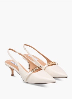 ELLE Women's Logo Accent Slingback Shoes with Stiletto Heels  - Image 1