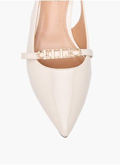 ELLE Women's Logo Accent Slingback Shoes with Stiletto Heels  - Image 4