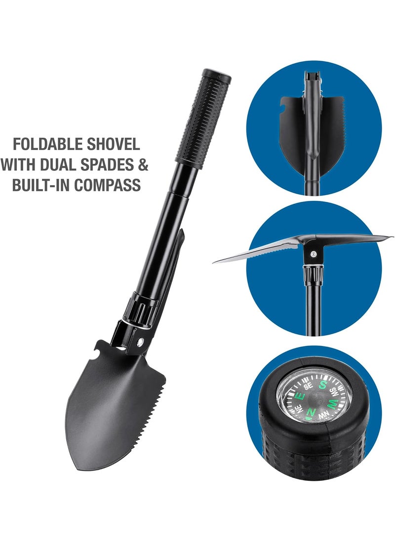 Barska Winbest Sharp200 Professional Metal Detector Field Kit with Submergible Search Coil Heanphone Folding Shovel with Compass Carrying Case