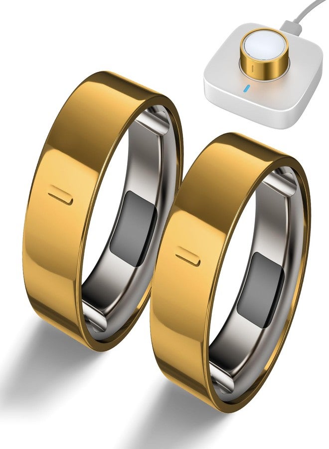 BandRain High-Gloss Plated Covers Compatible with Oura Ring Gen 4/Oura Gen 3 Cover, Anti-Scratch Ultra-Thin TPU Ring Protector Case Accessories for Women Men - Not for Oura 4 Ceramic, 2 Pack - Image 1