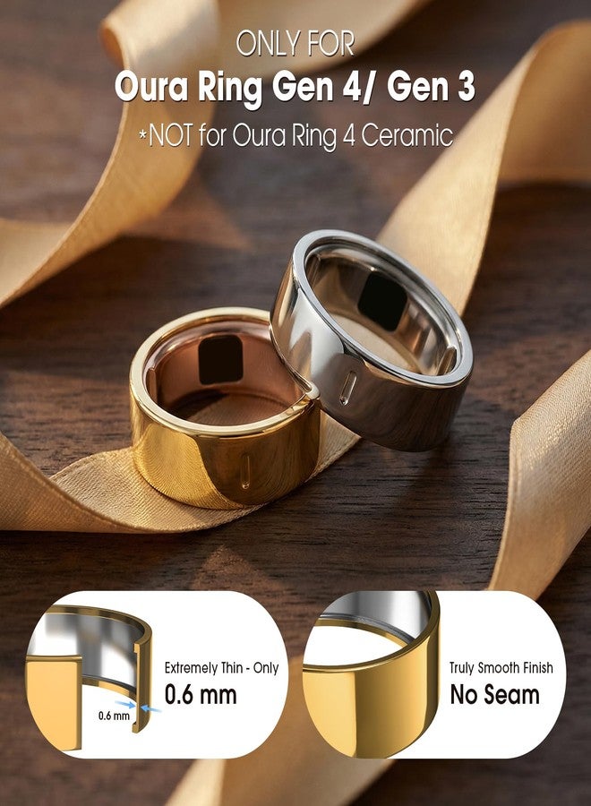 BandRain High-Gloss Plated Covers Compatible with Oura Ring Gen 4/Oura Gen 3 Cover, Anti-Scratch Ultra-Thin TPU Ring Protector Case Accessories for Women Men - Not for Oura 4 Ceramic, 2 Pack - Image 2