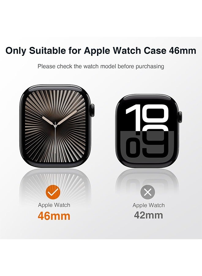 X-level Apple Watch Series 10 46 mm Protective Case Cover with Screen Protector, Hard PC Ultra Thin Tempered Glass Waterproof Cover Accessories Black  - Image 2
