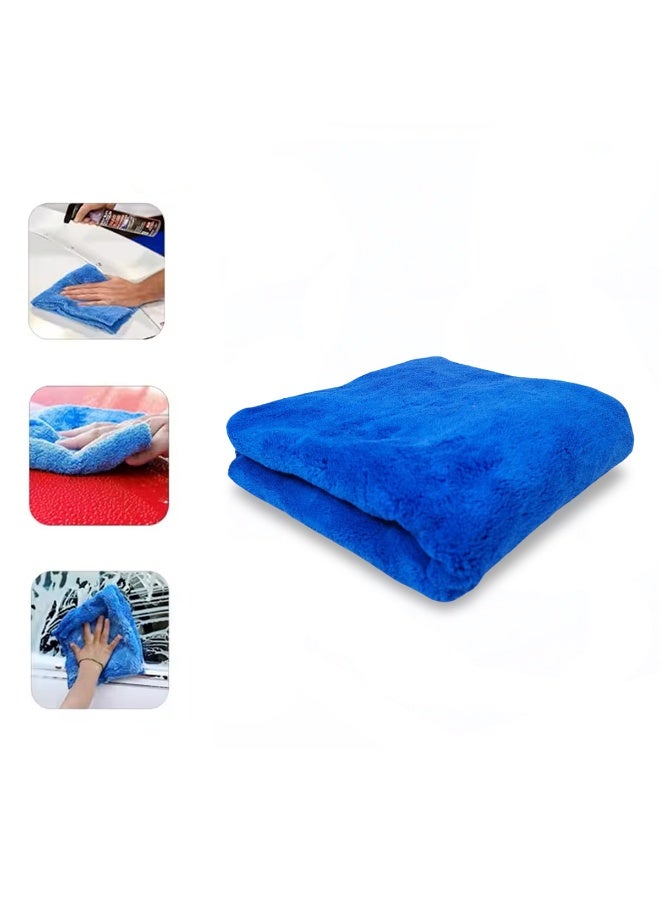 3 اكس ار منشفة تنظيف من الألياف الدقيقة 3XR مقاس 40×60 سم، زرقاء، 550 جرامًا للمتر المربع، ناعمة للغاية وعالية الامتصاص لتنظيف السيارات والدراجات والمنزل، خالية من الوبر والخدوش، مصنوعة من الألياف الناعمة للتلميع والغسيل وإزالة الغبار، متينة وقابلة للغسل في الغسالة ومتعددة الأغراض - Image 2