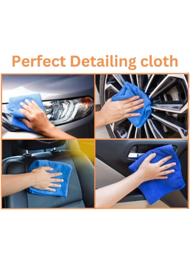 3 اكس ار منشفة تنظيف من الألياف الدقيقة 3XR مقاس 40×60 سم، زرقاء، 550 جرامًا للمتر المربع، ناعمة للغاية وعالية الامتصاص لتنظيف السيارات والدراجات والمنزل، خالية من الوبر والخدوش، مصنوعة من الألياف الناعمة للتلميع والغسيل وإزالة الغبار، متينة وقابلة للغسل في الغسالة ومتعددة الأغراض - Image 3