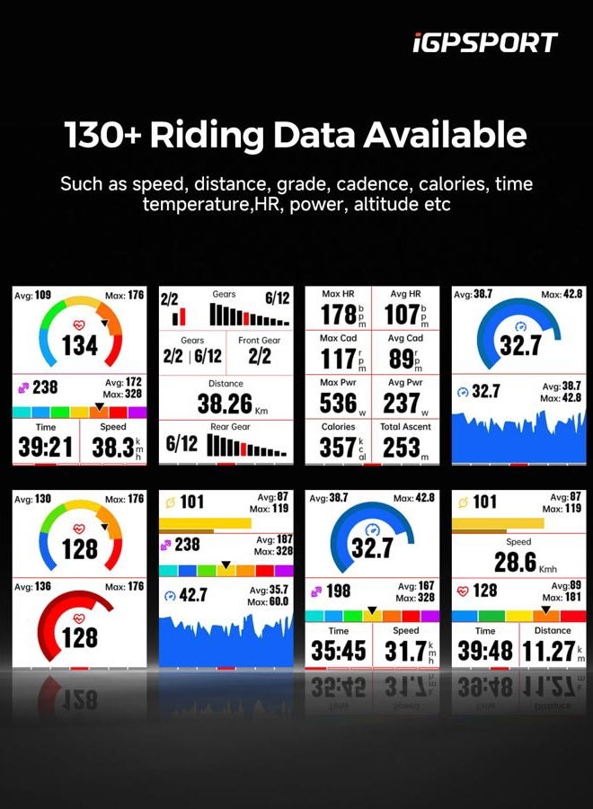 Igpsport جهاز كمبيوتر دراجة iGPSPORT BSC300T بشاشة تعمل باللمس مع حزمة، جهاز كمبيوتر دراجة مع نظام الملاحة MAP ومستشعر سرعة وكادنس مع حافظة تثبيت أمامية - Image 5