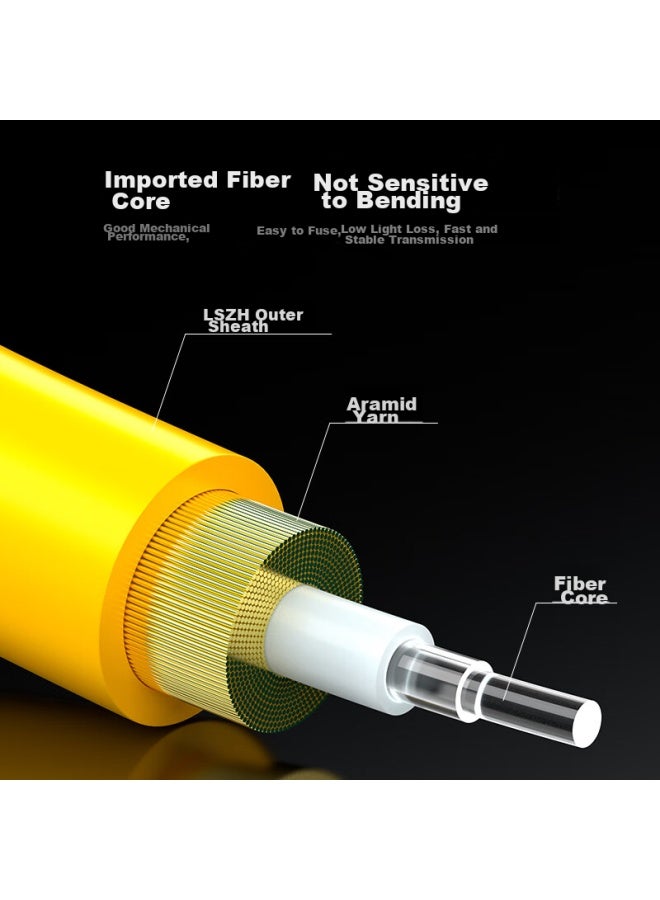 Shengwei Engineering Telecom-grade Fiber Optic Patch Cable, Sc-lc Single-mode Dual-core 10 Meters, 9/125 Low Zero Halogen Environmentally Friendly Outer Sheath, Transceiver Pigtail, Fsc-508 - Image 5