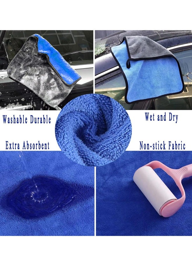 Car Windshield Cleaning Kit Inner Window Demister Air Conditioning Vent 22.8 Retractable Handle Swivel 2 Washable Microfiber Cloth Spray Bottle - Image 5