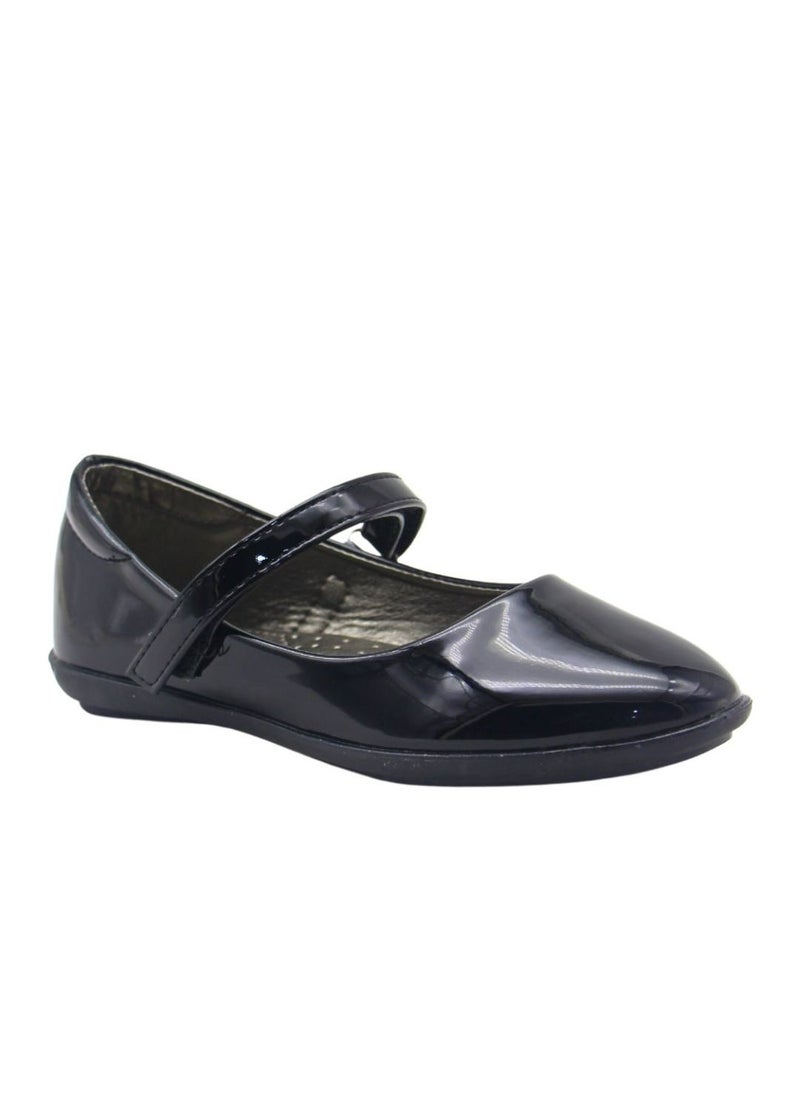 Mon Ami - Girls and Kids School Shoes | Soft Bottom, Hook and Loop, Flats and Lightweight for Little Kid | Casual Baby Girl Shoes for Party, School Uniform, Black Dress and Wedding Dress. - Image 1