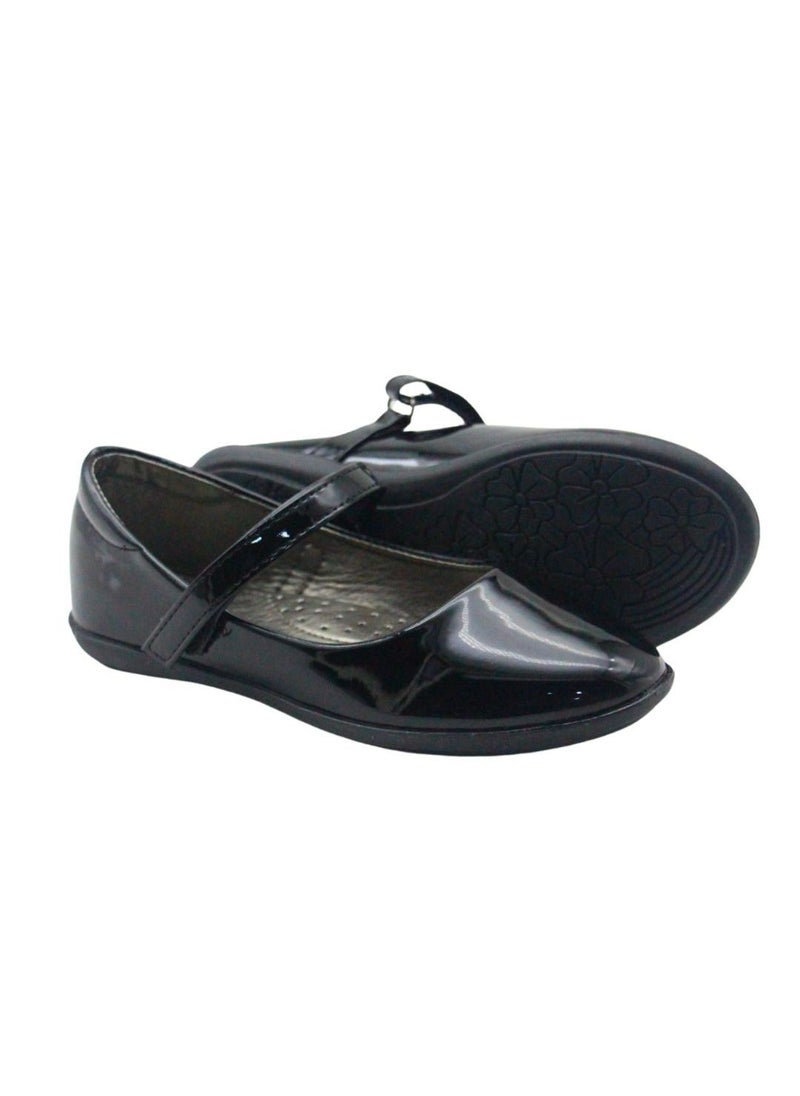 Mon Ami - Girls and Kids School Shoes | Soft Bottom, Hook and Loop, Flats and Lightweight for Little Kid | Casual Baby Girl Shoes for Party, School Uniform, Black Dress and Wedding Dress. - Image 1