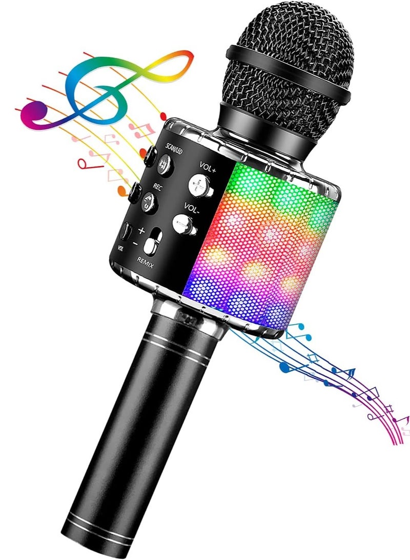 Kids Microphone for Singing, Wireless Bluetooth Karaoke Microphone for Adults, Portable Handheld Karaoke Machine, Toys for Boys and Girls Gift for Birthday Party - Image 1