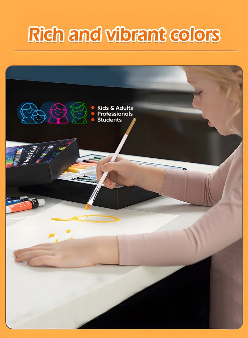 GROIC Acrylic Paint Set – Includes 24 Colors, Brushes，Children's Painting Set,DIY Art Painting Watercolor - Image 3