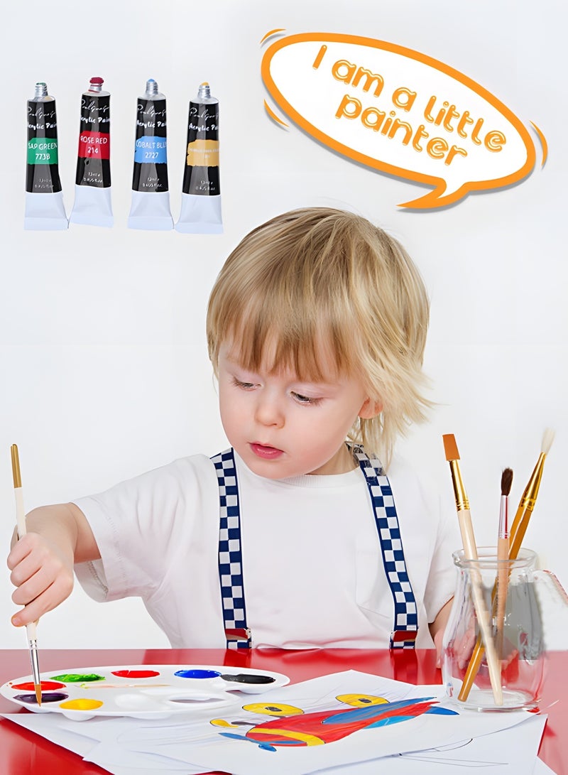 GROIC Acrylic Paint Set – Includes 24 Colors, Brushes，Children's Painting Set,DIY Art Painting Watercolor - Image 5