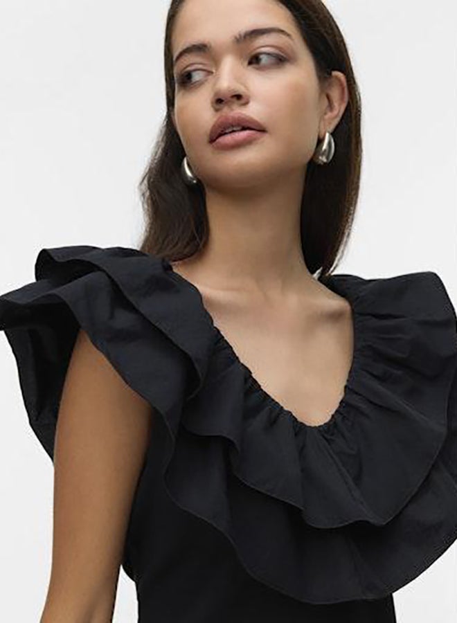 VERO MODA Vmane Sl Frill Short Top Jrs Ga  - Image 5