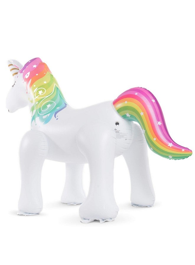 Jasonwell Unicorn Sprinkler Inflatable Unicorn Water Toys Outdoor Inflatable Ginormous Unicorn Yard Sprinkler For Kids (L) - Image 4