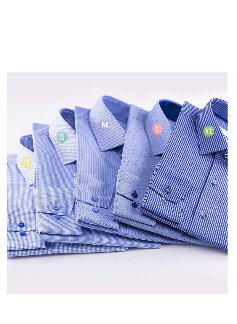 SYOSI ملصقات حجم الملابس 7/8 بوصة 3000 قطعة ملصقات لاصقة ملونة دائرية لملصقات الملابس، 6 لفات، 6 أحجام (XS، S، M، L، XL، XXL) - Image 3