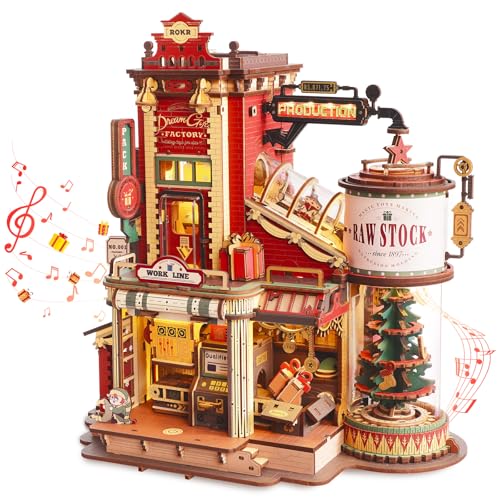 ROKR 3D Wooden Puzzle for Adult  Gift Factory Mechanical Model Kit with Music  Lights 449pcs Adult Wooden Puzzles DIY Building Toy for Adults - Image 1