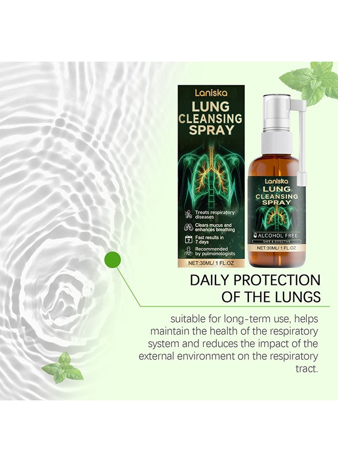 LANISKA Lung Cleansing Spray 30ml, Natural Throat Oral Spray, Relieves Throat and Nasal Discomforts Throat - Image 4