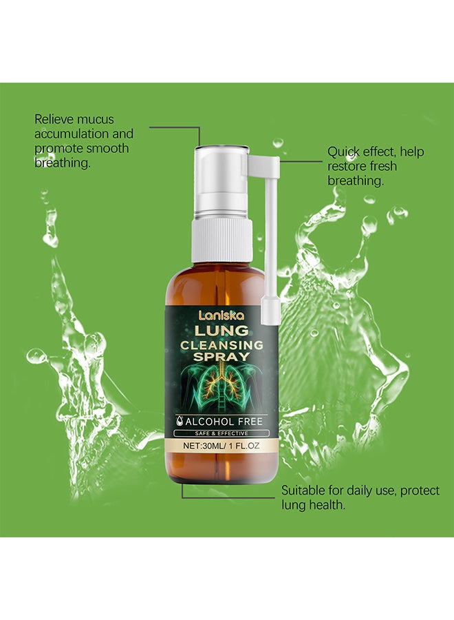 LANISKA Lung Cleansing Spray 30ml, Natural Throat Oral Spray, Relieves Throat and Nasal Discomforts Throat - Image 3