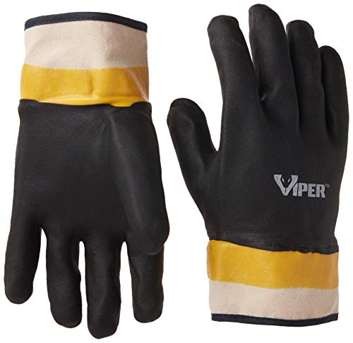 Galeton Viper Double Coated PVC Gloves Safety Cuff Black (Pack of 12) 7110,Large - Image 5