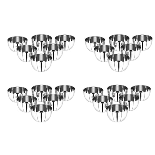 GALOOF Stainless Steel Heavy Gauge Katori Set of 6 | Dal Bowl Set Vati for Dining and Serving Curry, Dessert and Cereal | Wati Vatki Designer Dining Bowl Set (Set of 24) 250 ml - Image 1