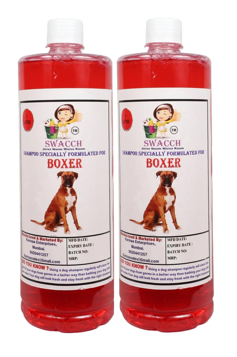 swacch Shampoo | Puppy Safe Shampoo | PH Balanced | Ditch to Itch for Boxer Dog Shampoo 2 Litre (Jasmine) + Spike Ball Chew Toy Combo Pack - Image 2