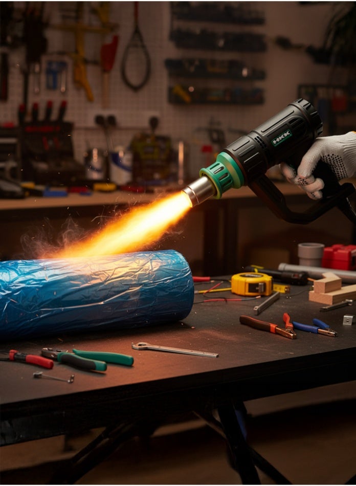 ح ك ك مسدس حراري كهربائي بقوة ٢٠٠٠ واط مع درجة حرارة قابلة للتعديل وتدفق هواء مزدوج - أداة نفخ الهواء الساخن - Image 2