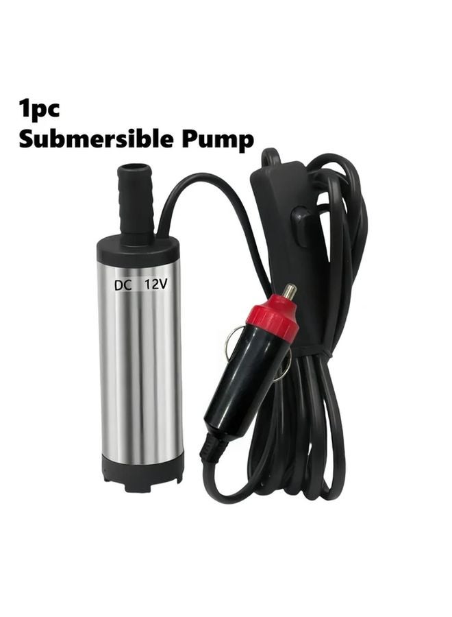 Silvery Electric Fuel Transfer Pump 12V Submersible For Diesel Oil Water Motorbike - Image 1