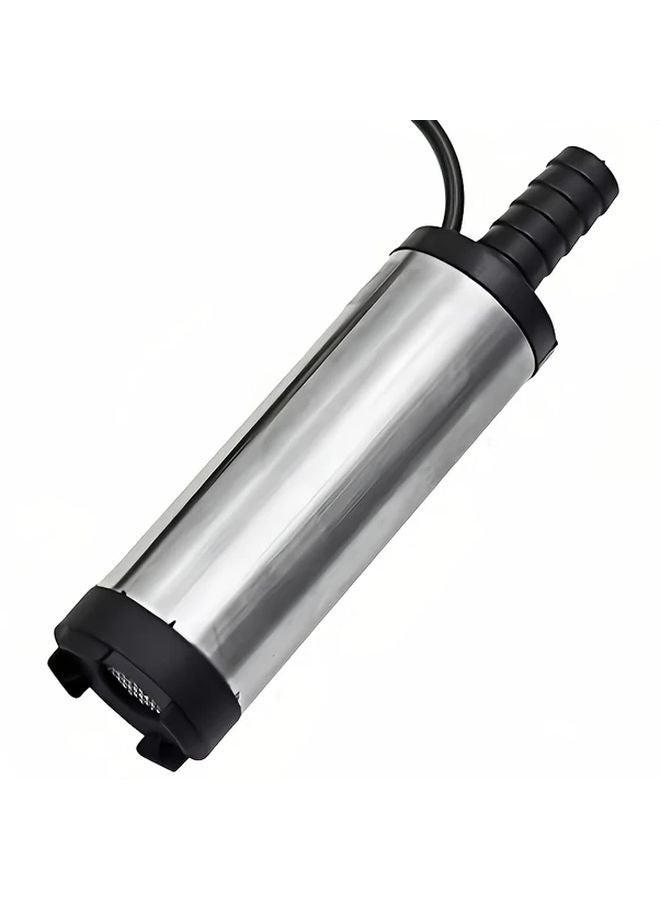 Silvery Electric Fuel Transfer Pump 12V Submersible For Diesel Oil Water Motorbike - Image 4