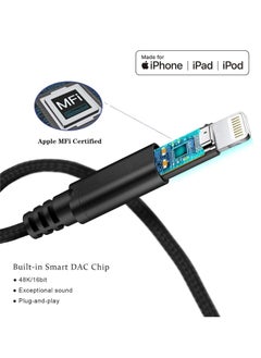 ProOne ProOne PCA48 iphoneLightning to 3.5mm Audio Cable Compatible with iPhone 13/12/11/XR/XS/X/8/7/6 Plus/SE 2, iPad  - Image 4