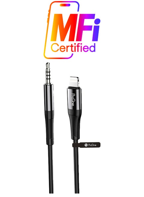 ProOne PCA48 iphoneLightning to 3.5mm Audio Cable Compatible with iPhone 13/12/11/XR/XS/X/8/7/6 Plus/SE 2, iPad