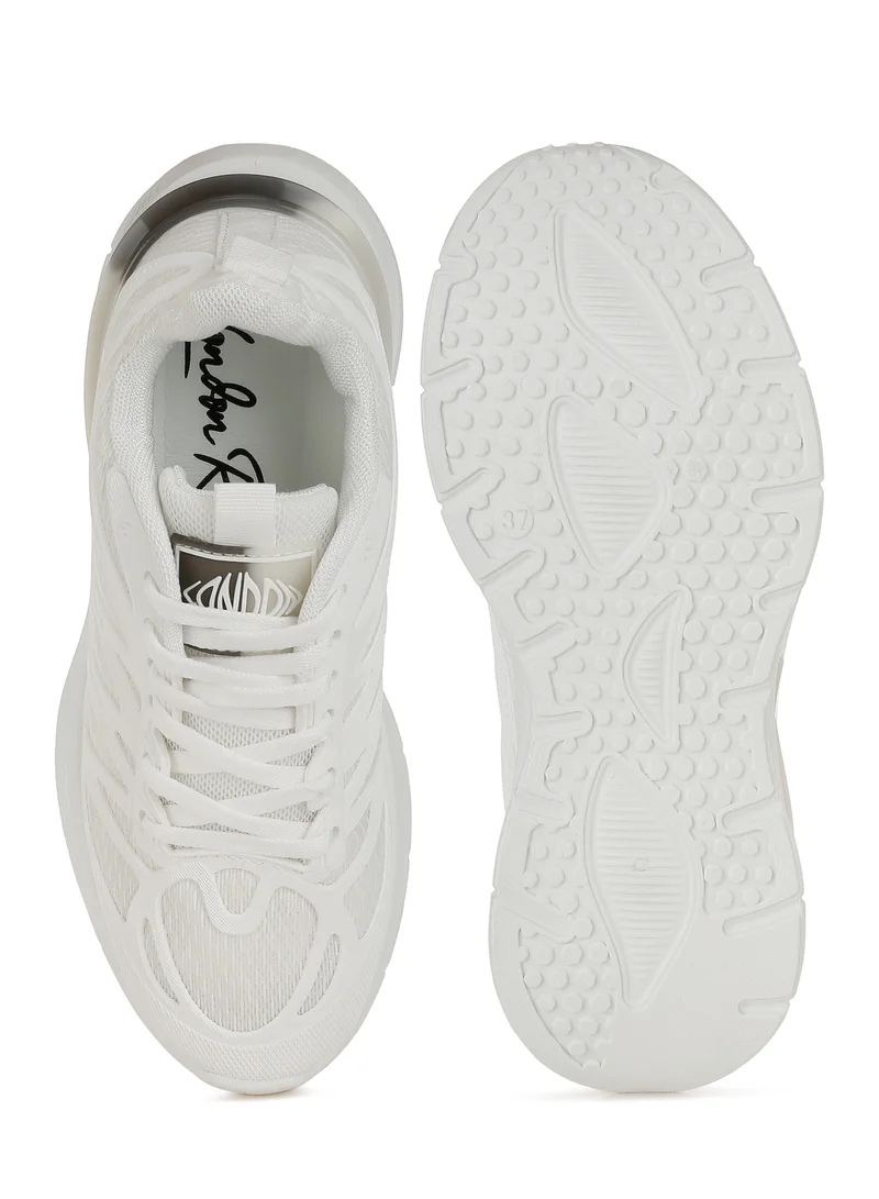 London Rag Flyknit Chunky Sneakers in White