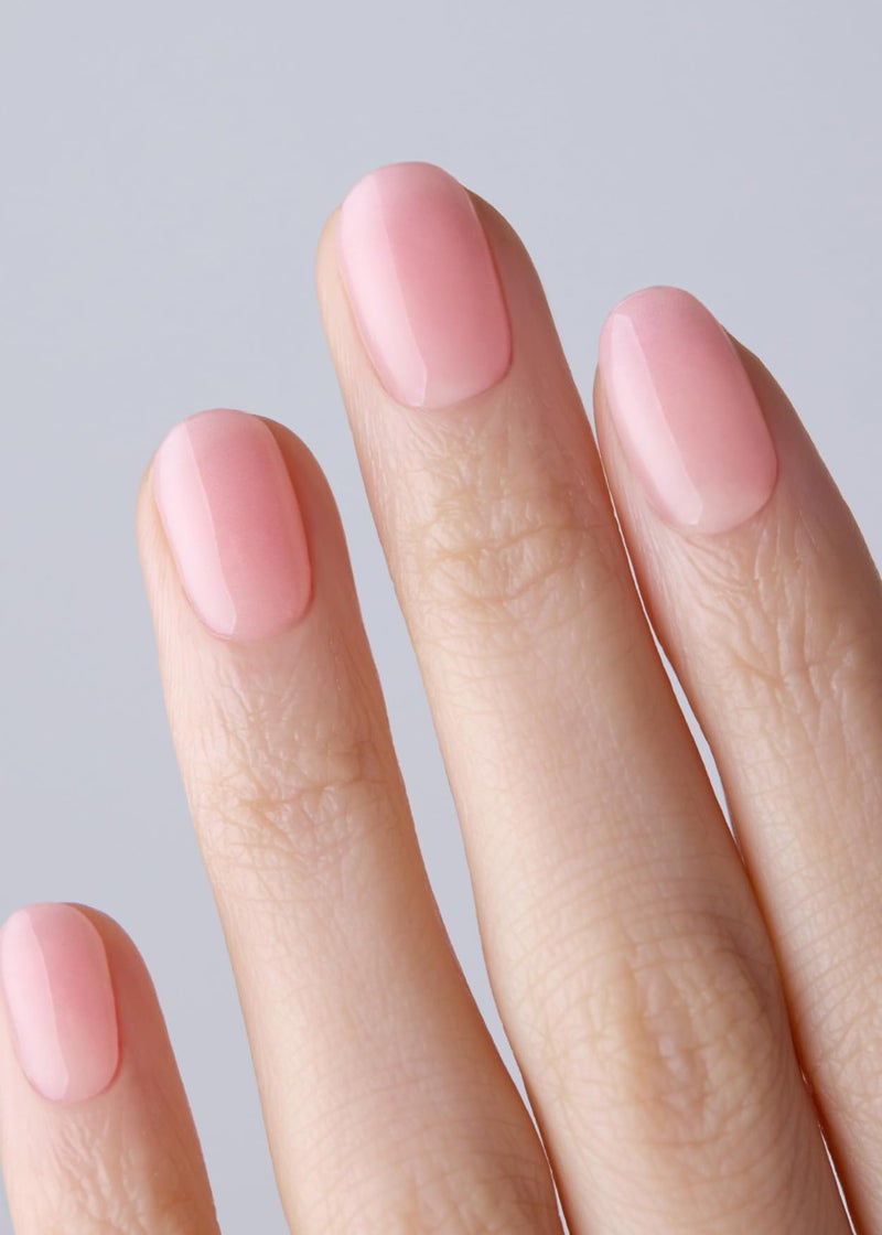 ohora Semi Cured Gel Nail Strips (N Clean Girl) - Pink, Jelly, Works with Any UV/LED Lamps, Salon-Quality, Long Lasting, Easy to Apply & Remove - Includes 2 Prep Pads, Nail File & Wooden Stick - Image 2