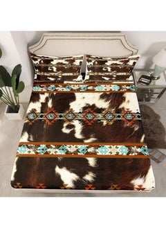 Erosebridal Erosebridal Cowhide Sheet Set Western Bed Sheets  - Image 2