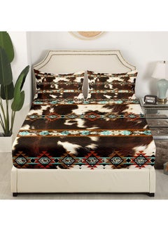 Erosebridal Erosebridal Cowhide Sheet Set Western Bed Sheets  - Image 3