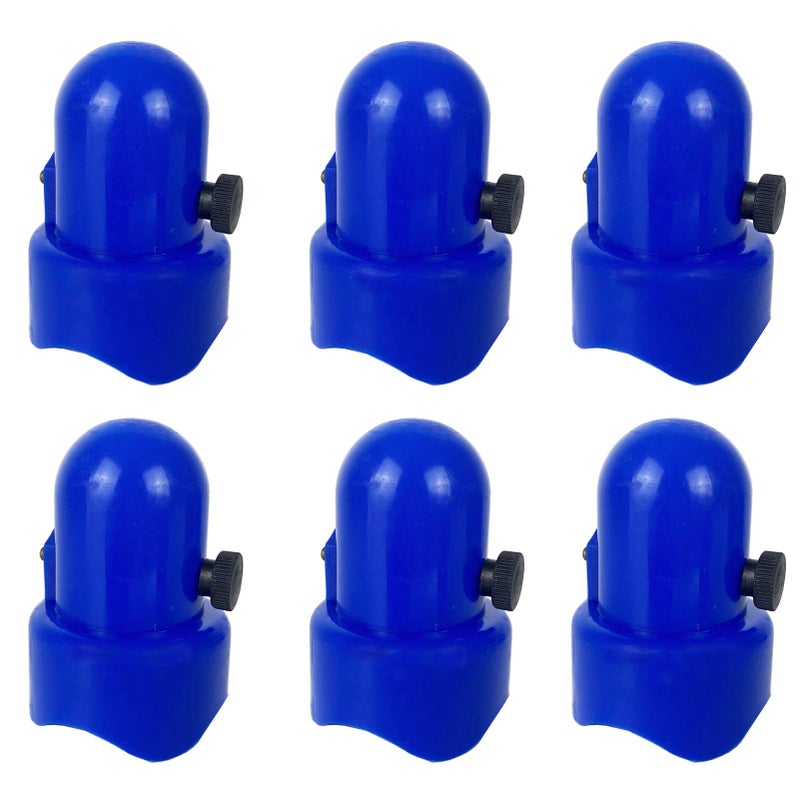 MSSVIGING Large Trampoline Enclosure Pole Caps with Screw-in Bolts, Only Fit for Pole 1.5 Inch Diameter, 6 Piece, Blue,Trampoline Pole Toppers - Image 1