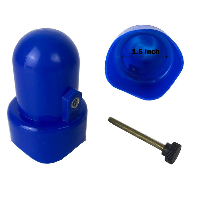 MSSVIGING Large Trampoline Enclosure Pole Caps with Screw-in Bolts, Only Fit for Pole 1.5 Inch Diameter, 6 Piece, Blue,Trampoline Pole Toppers - Image 2