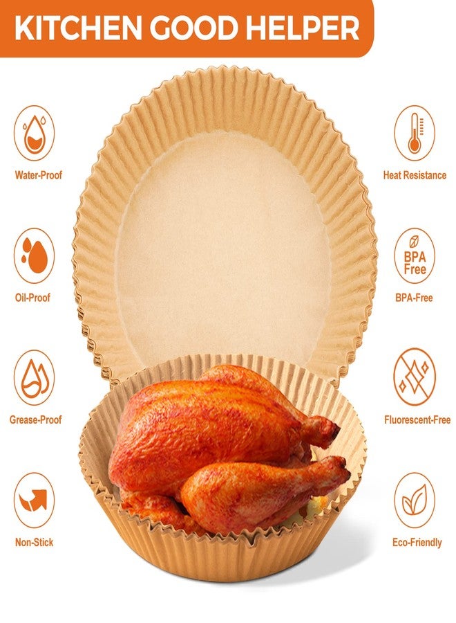 vailnd Air Fryer Liners for Najia, 50 PCS Air Fryer Paper Liners Disposable - 6.3 Inch Round Parchment Sheets for 2-4 qt Basket, Oil Proof Airfryer Paper Liner for Baking Cooking Food - Image 3