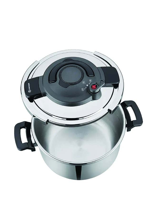 Korkmaz Alessa 4 Piece Pressure Cooker Set 4L + 7L| Stainless Steel Tri-Ply Sandwich Base | Induction Compatible |Turkish pressure cooker | Silver - KA178 - Image 2
