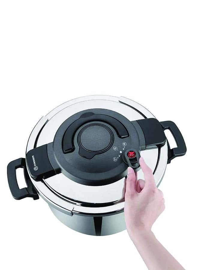 Korkmaz Alessa 4 Piece Pressure Cooker Set 4L + 7L| Stainless Steel Tri-Ply Sandwich Base | Induction Compatible |Turkish pressure cooker | Silver - KA178 - Image 3