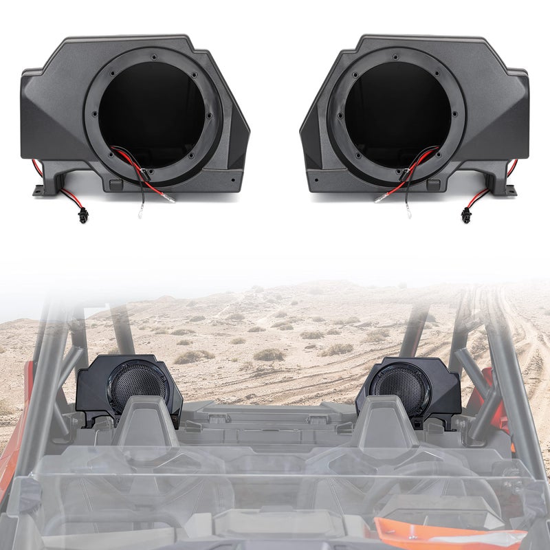 KATIMOTO Sport Rear Speaker Enclosures for Polaris RZR PRO XP 20202024 Rear Seat Speaker Pod Brackets with Metal Mount Brackets for Polaris RZR PRO XP XP4 LE 20202024 Accessories 2PCS
