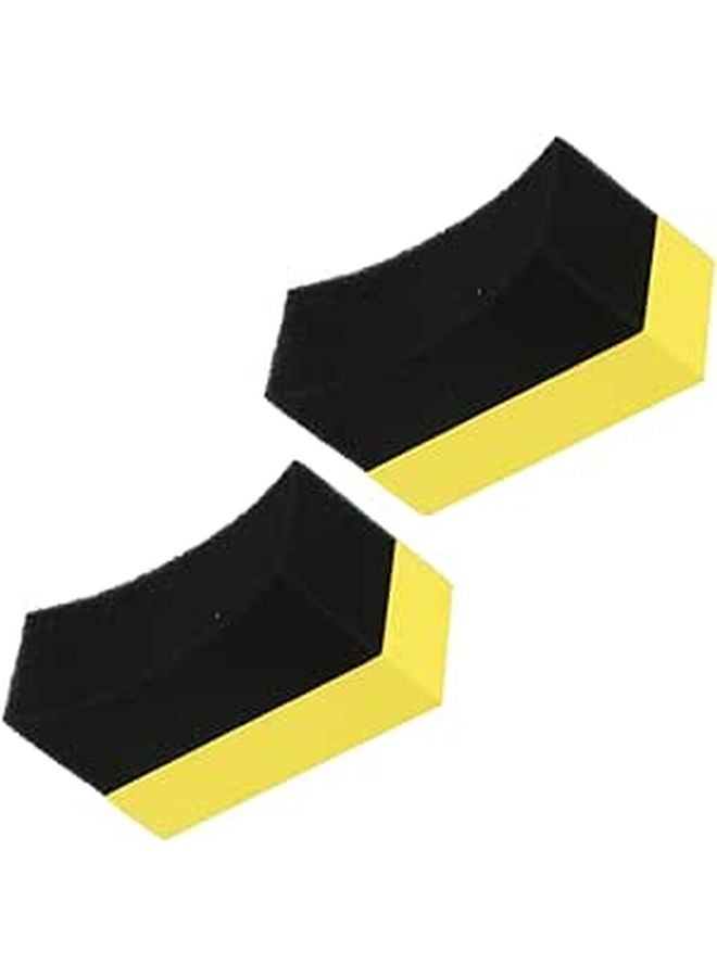 2Pcs Soft Compact Car Wash Sponge For Interior Exterior And Tire Shine - Image 1