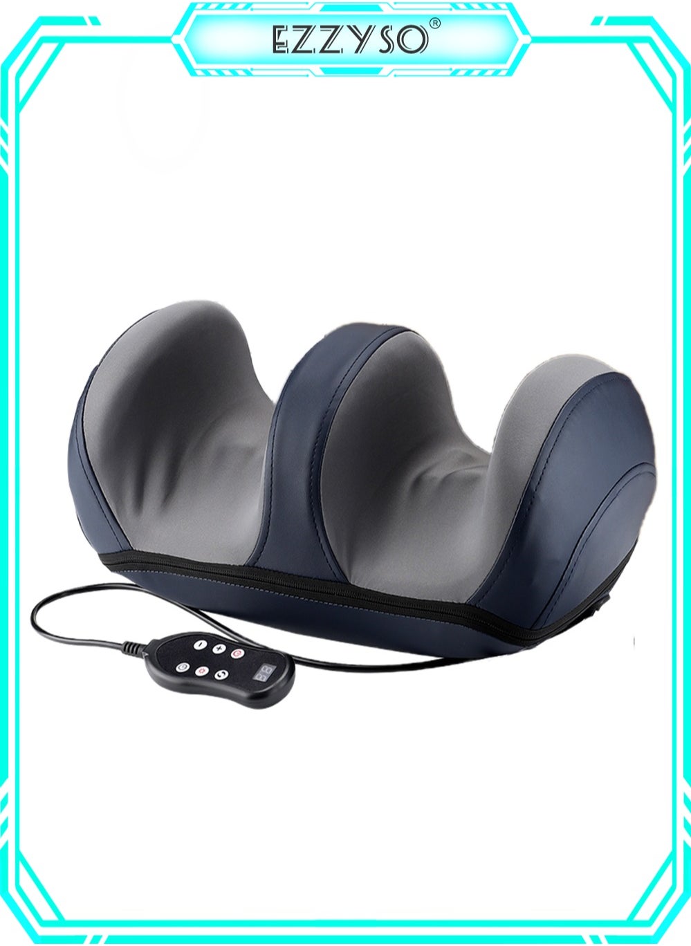 EzzySo Electric Foot Massager Shiatsu Heat Kneading Massage Hot Compress Deep Relaxation Relieve Fatigue Foot Spa Electric Calf Massager Machine For Pain Relief And Improving Blood Circulation 