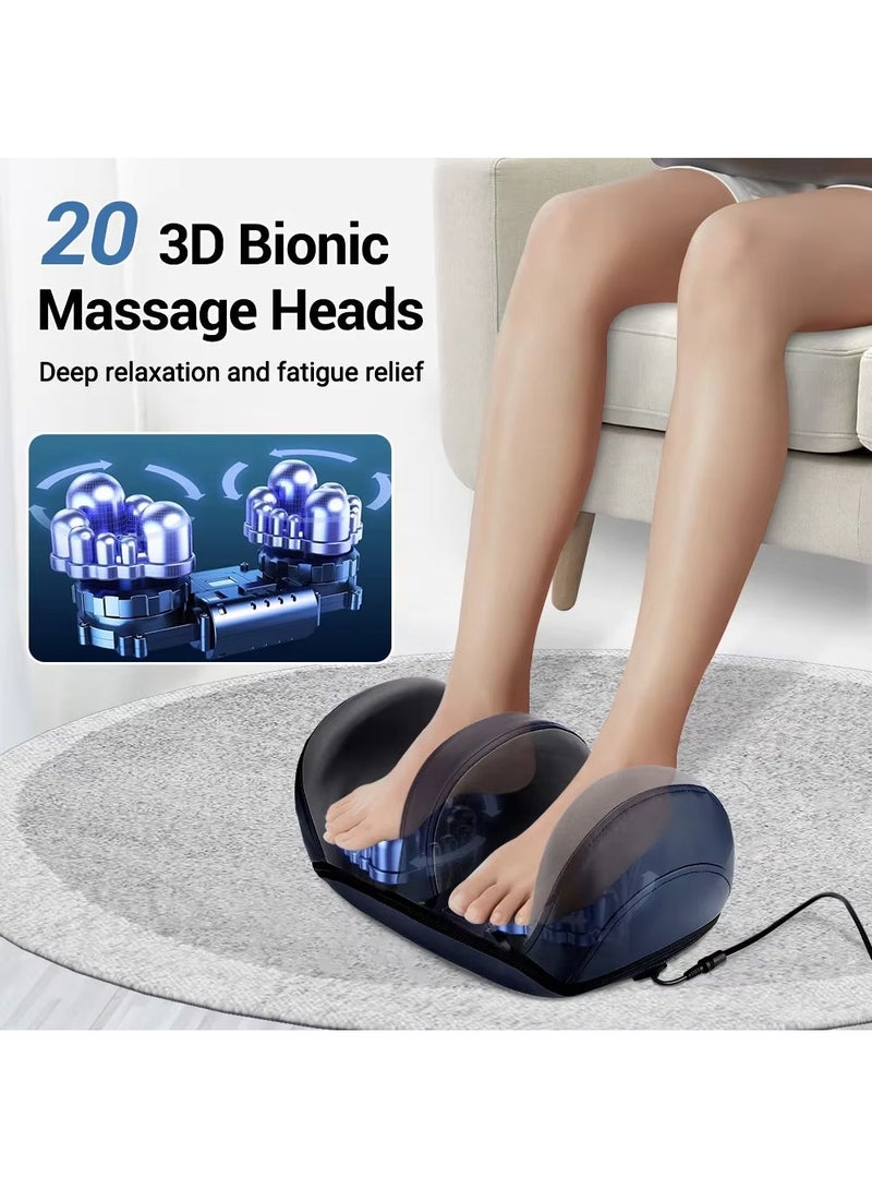 EzzySo 3 Intensity Levels Electric Foot Massager Shiatsu Heat Kneading Massage Hot Compress Deep Relaxation Relieve Fatigue Foot Spa Electric Calf Massager Machine For Pain Relief And Improving Blood Circulation Adjustable Intensity for Foot Massage, Lightweight and Relax for Home or Office Use - Image 3