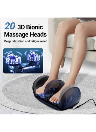 3 Intensity Levels Electric Foot Massager Shiatsu Heat Kneading Massage Hot Compress Deep Relaxation Relieve Fatigue Foot Spa Electric Calf Massager Machine For Pain Relief And Improving Blood Circulation Adjustable Intensity for Foot Massage, Lightweight and Relax for Home or Office Use - view 2